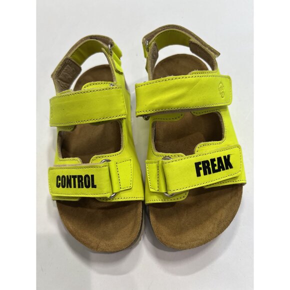Nununu Control Freak Leather Sandals in Hot Lime - Picture 5 of 10